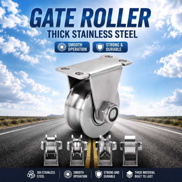 Gate Roller 1x1 Landscape Heavy-duty 304 stainless steel gate roller