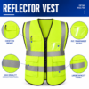 High-visibility safety vest with reflective stripes